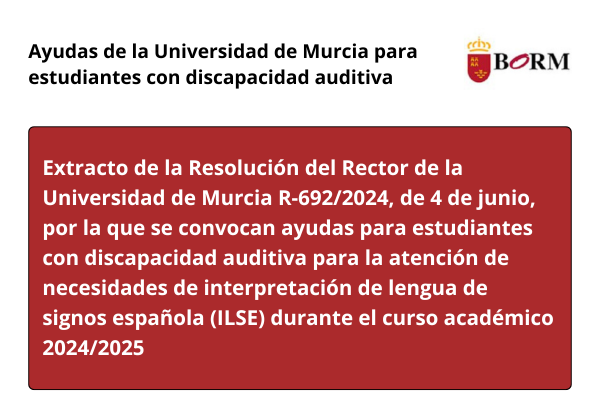 Ayudas de la Universidad de Murcia